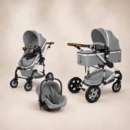 Luxe 3-in-1 Kinderwagen Grijs 1