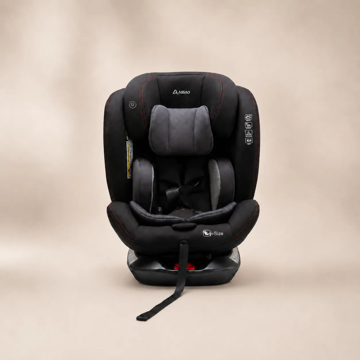 360° i-Size Isofix Autostoel Zwart - afbeelding 1