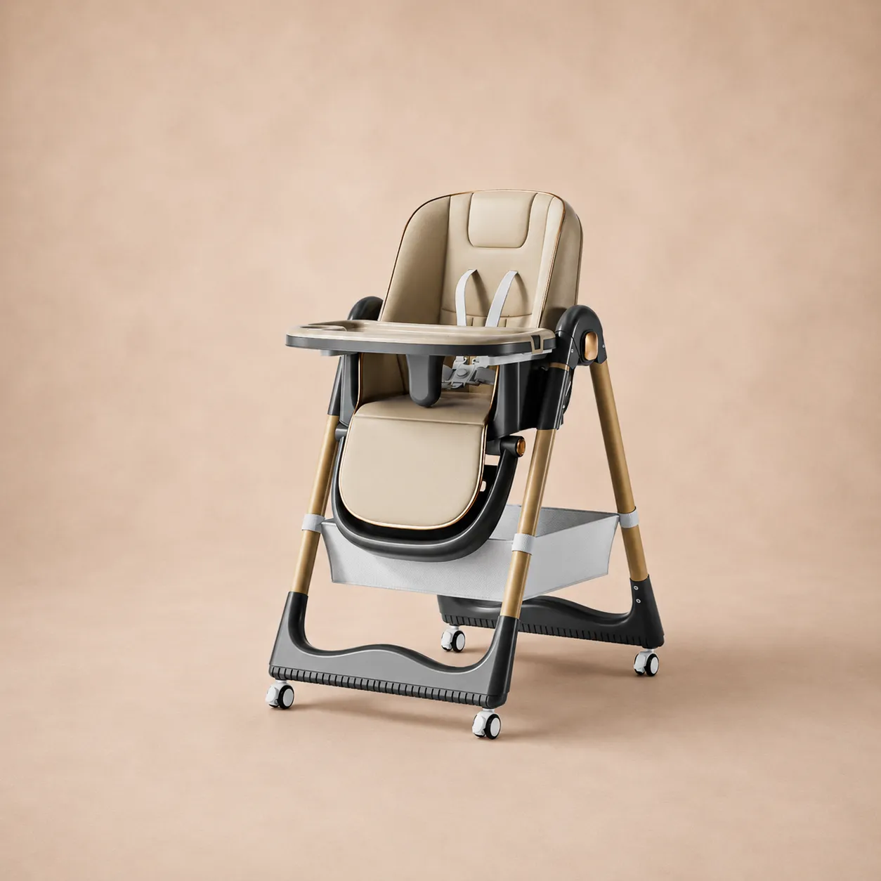 Luxe Verstelbare Kinderstoel Beige - afbeelding 1