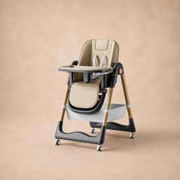 Luxe Verstelbare Kinderstoel Beige 1