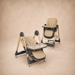 Luxe Verstelbare Kinderstoel Beige 2