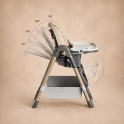 Luxe Verstelbare Kinderstoel Beige 3