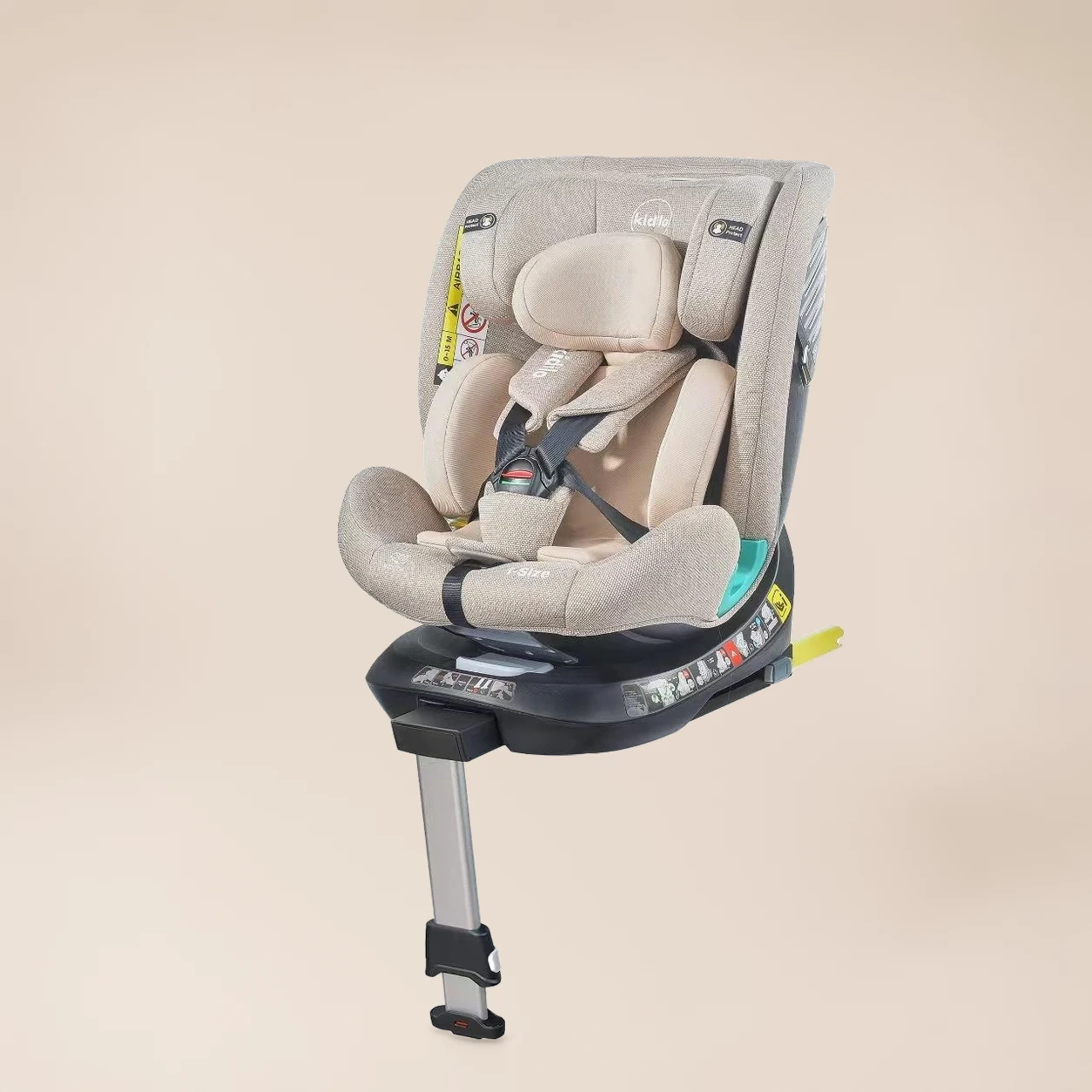 Autostoel Isofix met Steunvoet - Meegroeistoel met Verstelbare Hoofdsteun 2