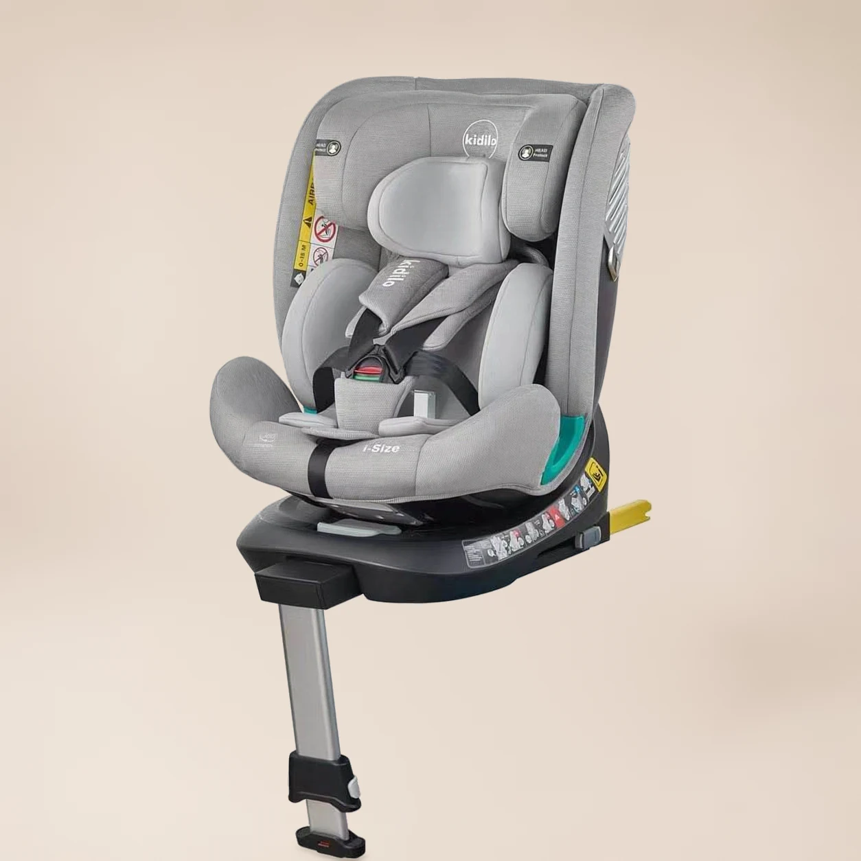 Autostoel Isofix met Steunvoet - Meegroeistoel met Verstelbare Hoofdsteun 3