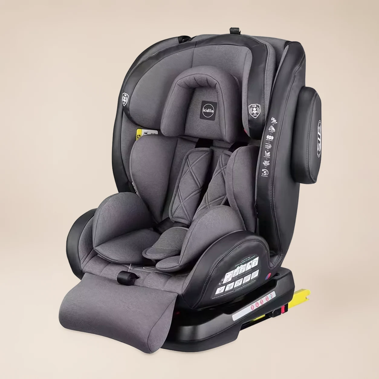 Autostoel Peuter 1-3 Jaar - Autostoeltje met Isofix, Zijkantbescherming en Ligstand 5