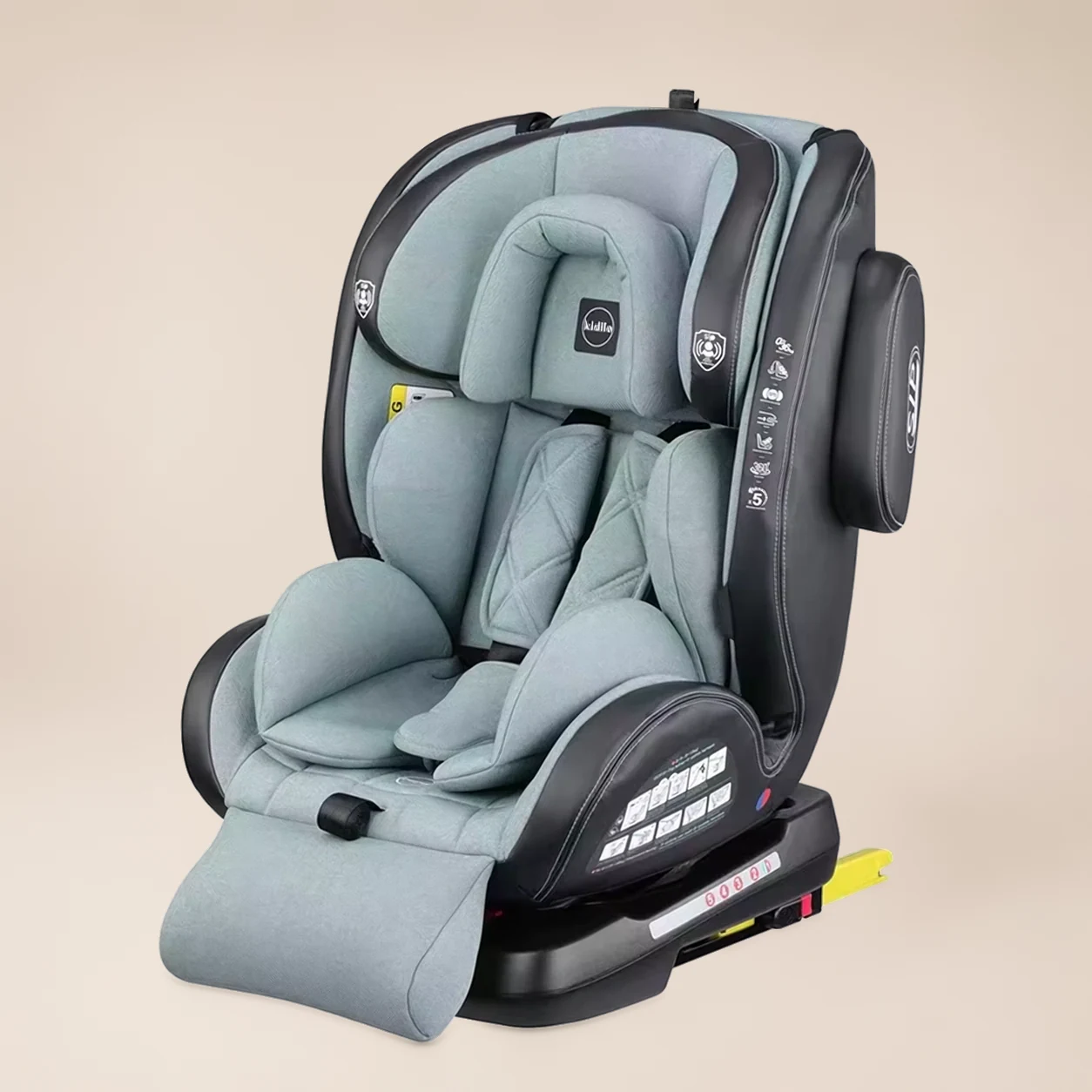 Autostoel Peuter 1-3 Jaar - Autostoeltje met Isofix, Zijkantbescherming en Ligstand