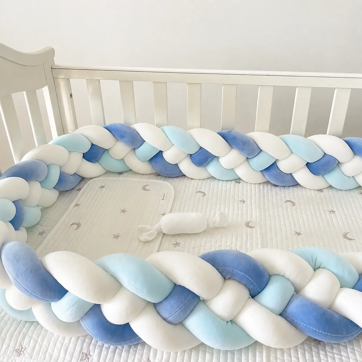 Bedomrander Baby Gevlochten Blauw