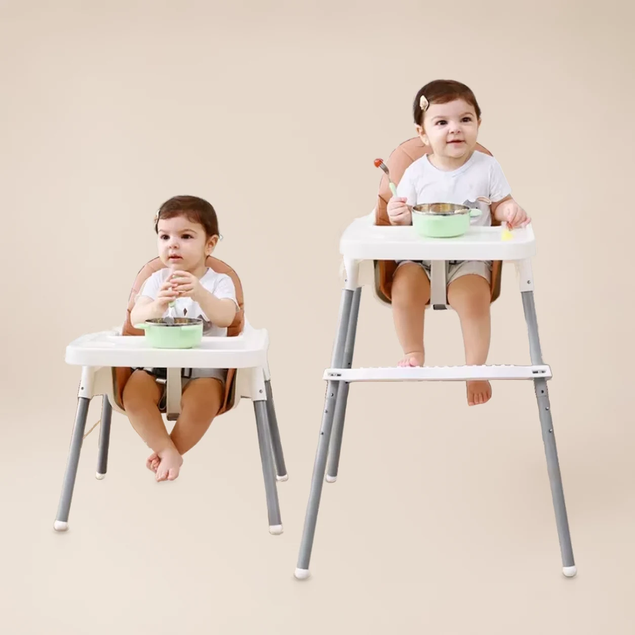Kinderstoel 3-in-1 Verstelbaar – Inklapbare Eetstoel met Afneembaar Blad 3