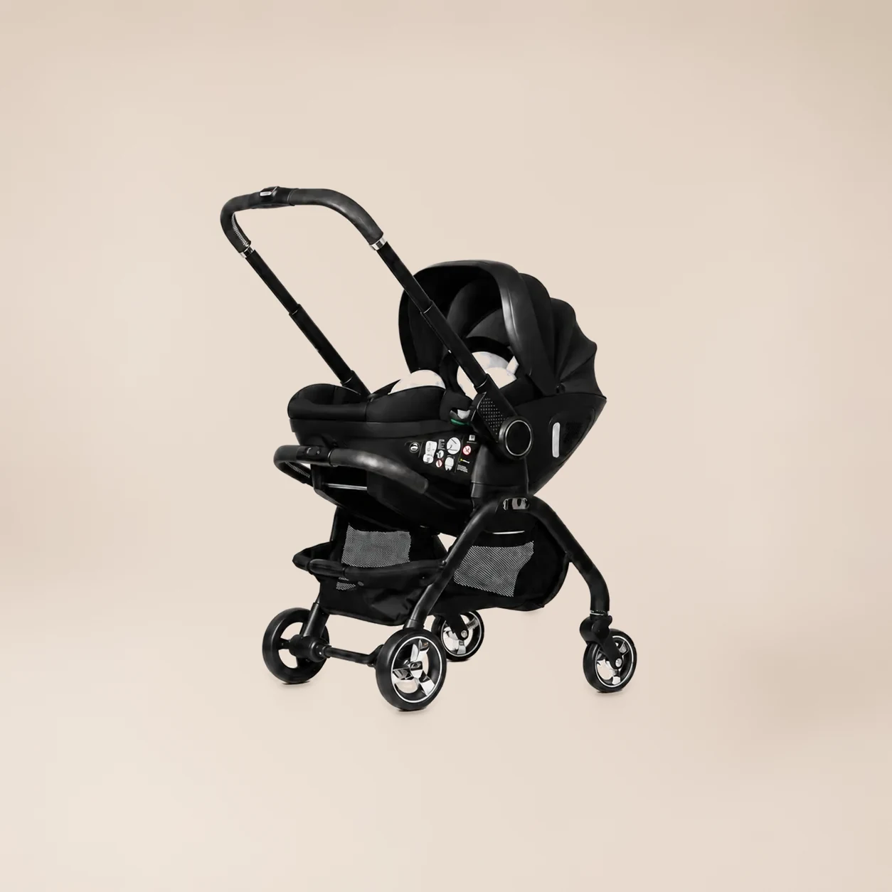 3-in-1 Kinderwagen / Travel System Zwart 2