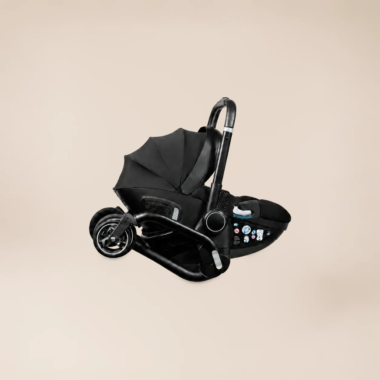3-in-1 Kinderwagen / Travel System Zwart 3