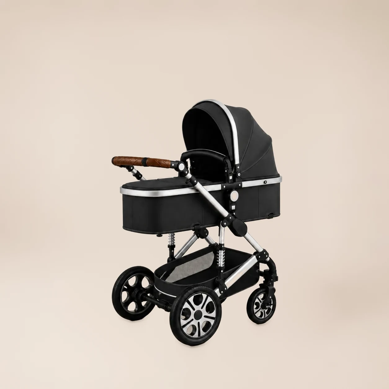 Luxe 3-in-1 Kinderwagen Donkergrijs 2